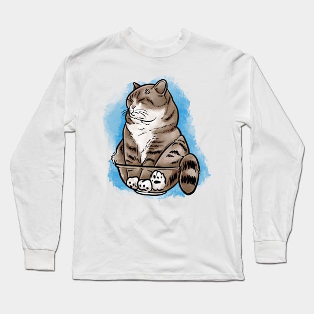 Watercolor angry cat Long Sleeve T-Shirt by rafand23